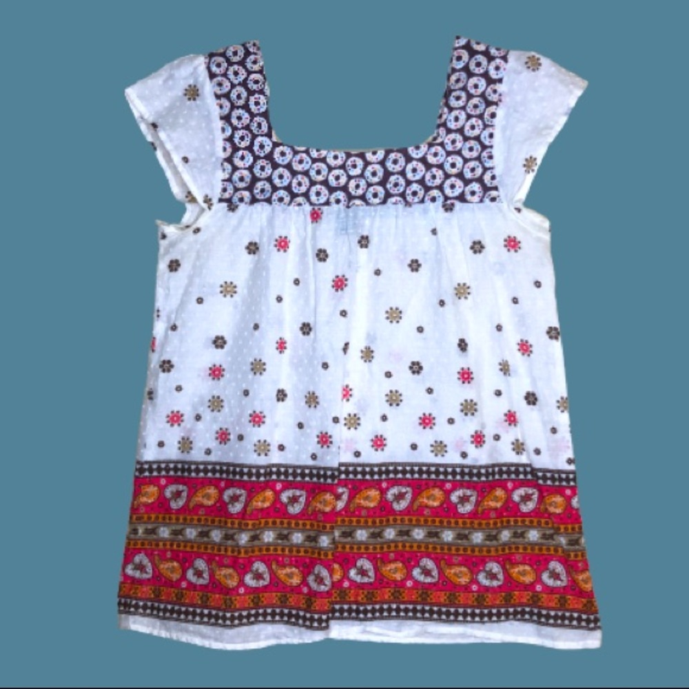 RAMPAGE boho blouse with cap sleeves size S